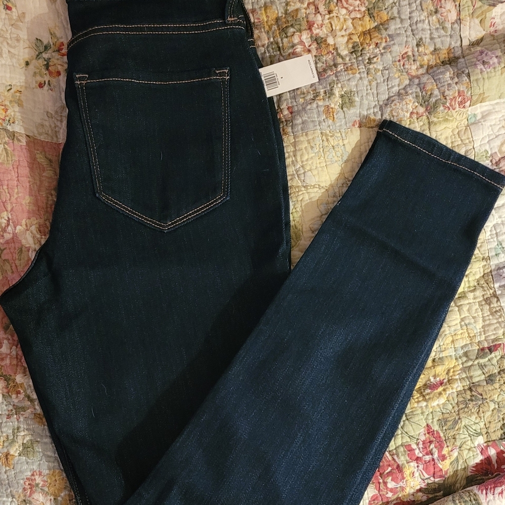 Old Navy Women's Rockstar Dark Blue Skinny Jeans